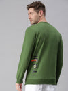 Men Printed Green Sweatshirt-FC1654-Green