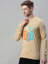 Men Solid Beige Sweatshirt-FC1679-Beige