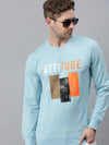 Men Printed Blue Sweatshirt-FC1679-Blue