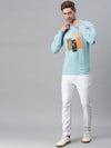 Men Printed Blue Sweatshirt-FC1679-Blue