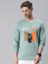 Men Printed Green Sweatshirt-FC1679-Green