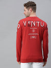 Men Printed Red Sweatshirt-FC1680-Red