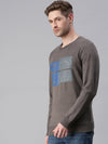 Men Printed Grey Sweatshirt-FC1723-Grey