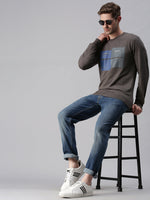 Men Printed Grey Sweatshirt-FC1723-Grey