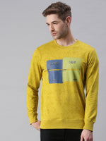 Men Graphic Yellow Sweatshirt-FC1723-Yellow