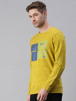 Men Graphic Yellow Sweatshirt-FC1723-Yellow