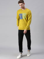 Men Graphic Yellow Sweatshirt-FC1723-Yellow