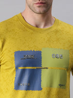 Men Graphic Yellow Sweatshirt-FC1723-Yellow