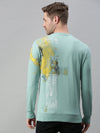 Men Printed Green Sweatshirt-FC1730-Green