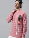 Men Printed Pink Sweatshirt-FC1741-Pink