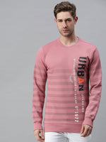 Men Printed Pink Sweatshirt-FC1741-Pink