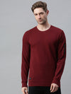 Men Solid Maroon Sweatshirt-FC1745-Maroon