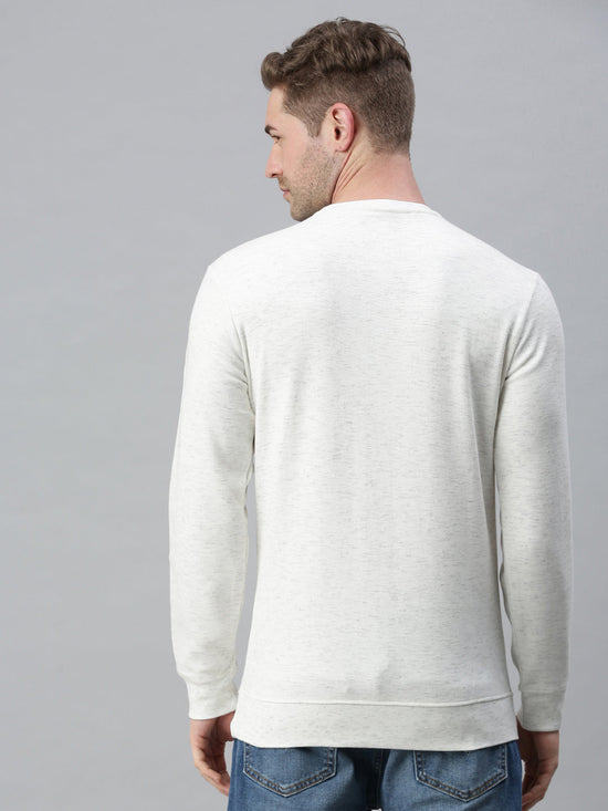 Men Solid White Sweatshirt-FC1745-White