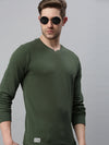 Men Solid Green Sweatshirt-FC1746-Green