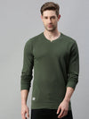 Men Solid Green Sweatshirt-FC1746-Green