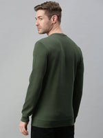 Men Solid Green Sweatshirt-FC1746-Green