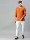 Men Solid Orange Sweatshirt-FC1746-Orange