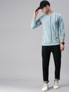 Men Printed Blue Sweatshirt-FC1756-Blue