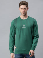 Men Printed Green Sweatshirt-FC1766-Green