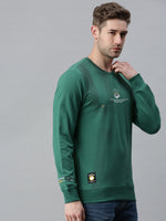 Men Printed Green Sweatshirt-FC1766-Green