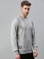 Men Solid Grey Sweatshirt-FC1766-Grey