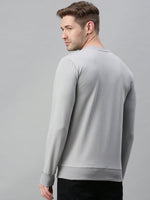 Men Solid Grey Sweatshirt-FC1766-Grey