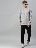 Men Solid Grey Sweatshirt-FC1766-Grey