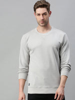 Men Solid Grey Sweatshirt-FC1783-Grey