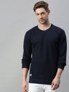 Men Solid Navy Blue Sweatshirt-FC1783-Navy