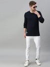 Men Solid Navy Blue Sweatshirt-FC1783-Navy