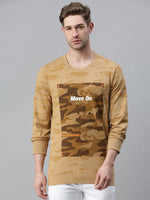 Men Printed Beige Sweatshirt-FC2011-Beige