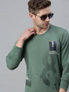 Men Printed Green Sweatshirt-FC2014-Green