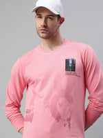 Men Printed Pink Sweatshirt-FC2014-Pink