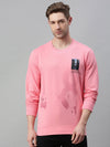 Men Printed Pink Sweatshirt-FC2014-Pink