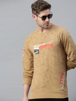 Men Graphic Beige Sweatshirt-FC2015-Beige