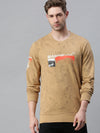 Men Graphic Beige Sweatshirt-FC2015-Beige