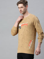 Men Graphic Beige Sweatshirt-FC2015-Beige