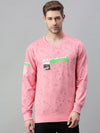 Men Printed Pink Sweatshirt-FC2015-Pink