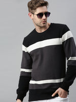 Men Printed Black Sweatshirt-FC2114-Blackgrey