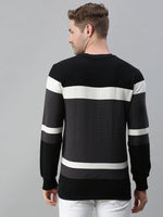 Men Printed Black Sweatshirt-FC2114-Blackgrey