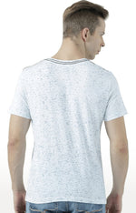 Huetrap White Mens Short Sleeve Graphic Printed Tshirt-HT17MKGRAWHT00723