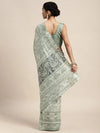 Saree Mall Women's Bhagalpuri  Sea Green Printed Celebrity Saree With Blouse Piece-17WOM17911