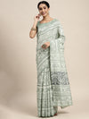 Saree Mall Women's Bhagalpuri  Sea Green Printed Celebrity Saree With Blouse Piece-17WOM17911