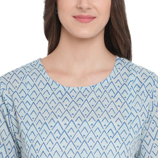 Aawari Rayon Printed Feeding Top For Girls and Women Zig Zag-AM099-ZigZag