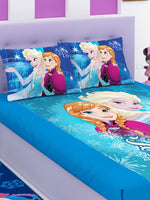 Disney Frozen Sisters Forever Cotton Double Bedsheet Set- King Size-FRZ-03-183-D