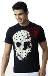 Huetrap Black Mens Short Sleeve Graphic Printed Tshirt-HT13MKGRABLK00327