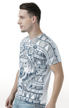 Huetrap White Mens Short Sleeve Graphic Printed Tshirt-HT17MKGRAWHT00535