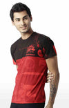 Huetrap Red Mens Short Sleeve Graphic Printed Tshirt-HT17MKGRARED00287