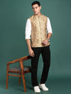 Men Embroidered Mustard Slim Fit Nehru Jacket-GE-1611-Mustard