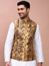 Men Embroidered Multi Slim Fit Nehru Jacket-GE-1814-Multi